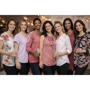 7 Career Style Blouses Women's size SMALL